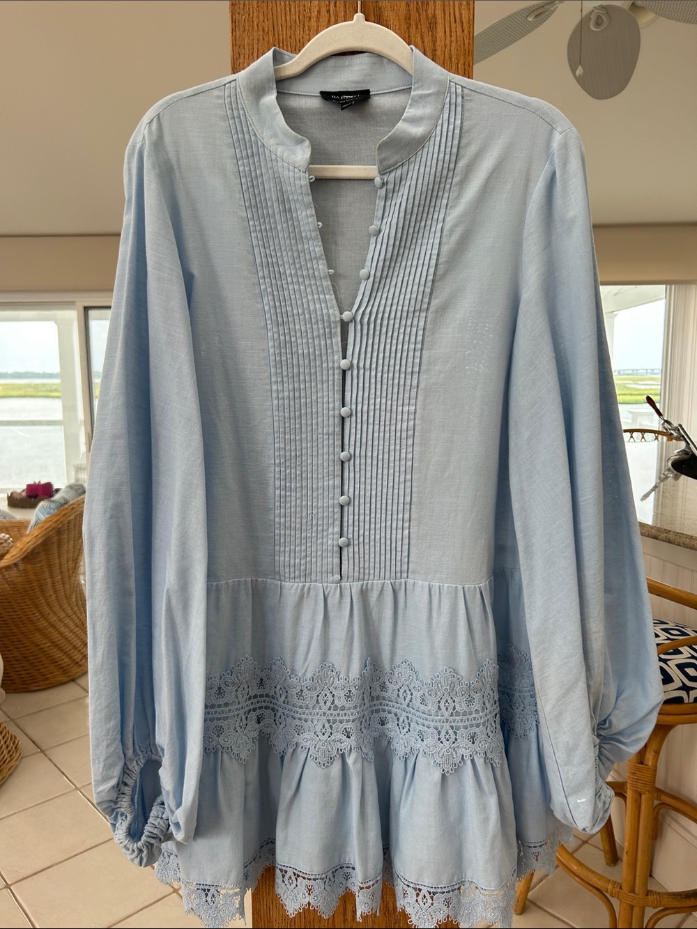 bardot antonia lace trim mini dress